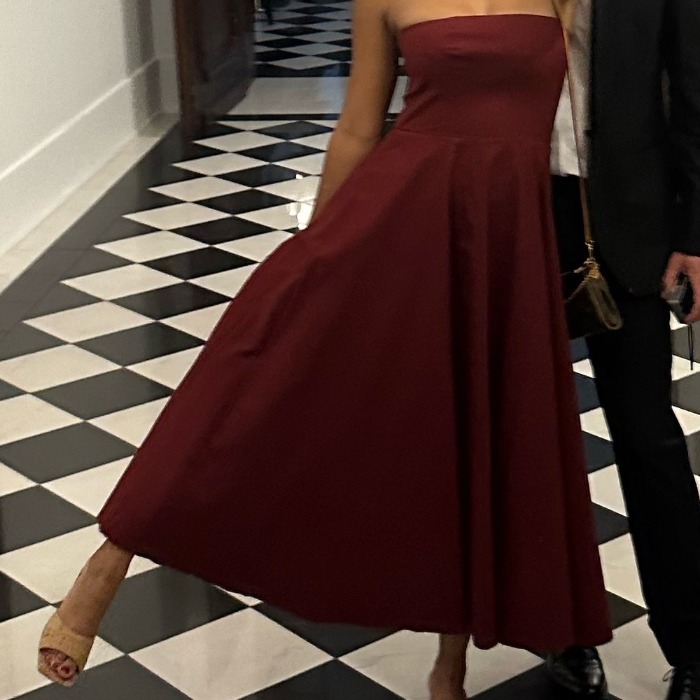 Reformation Red Strapless dress